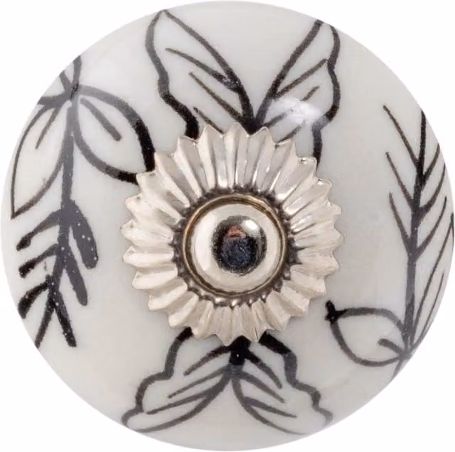 Nicola Spring Black Ceramic Cabinet Knob