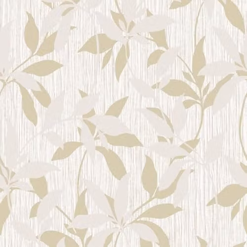 Muriva Hudson Leaf Trail Botanical Floral Wallpaper in Beige