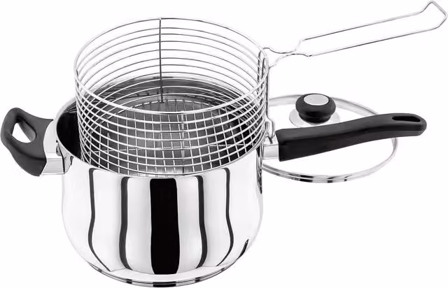 Vista Stainless Steel Deep Chip Pan, 1.5 l - Silver