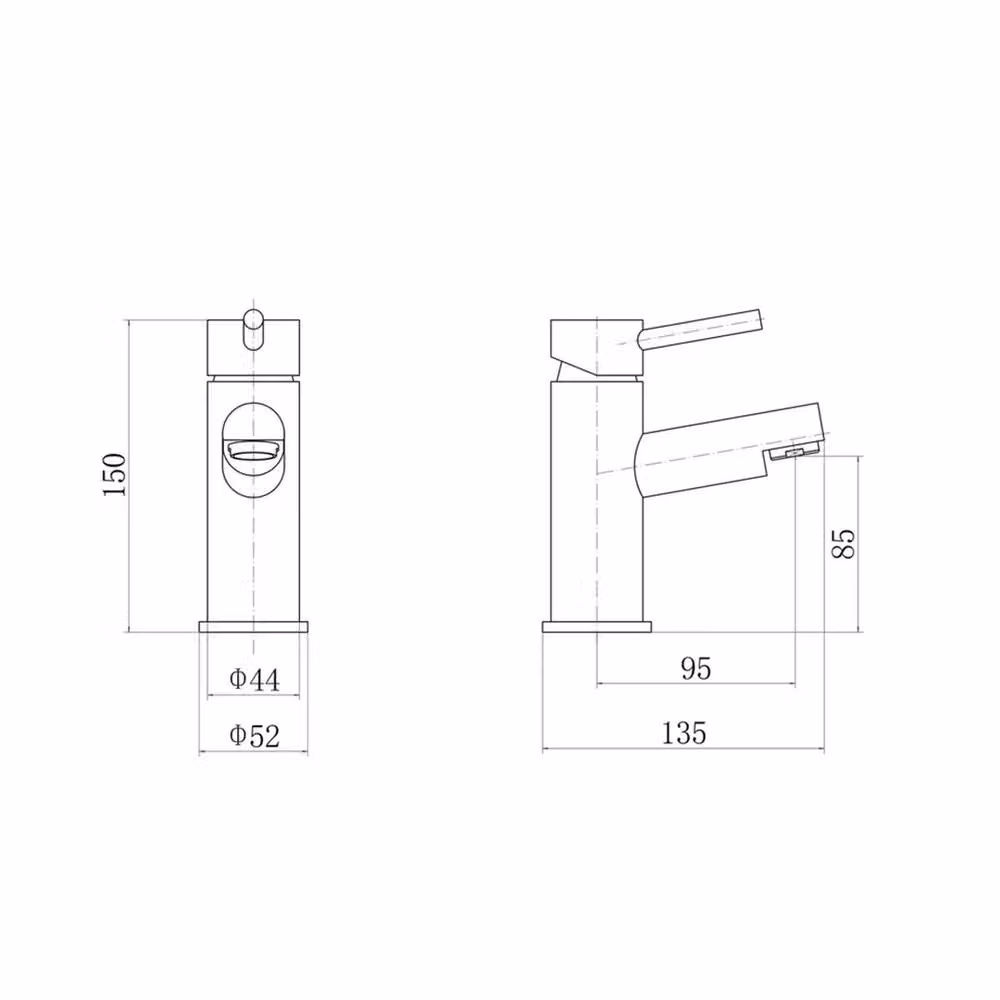 Kelvenix Matt Black Bathroom Basin Mixer Tap with Pop Up Waste – 2