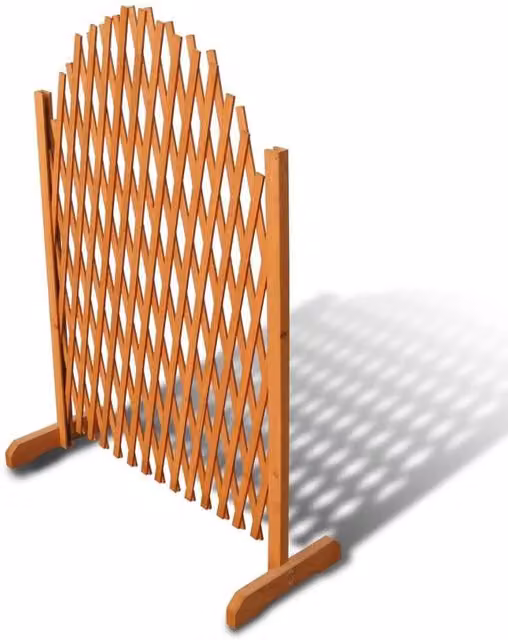 Berkfield Home Woven Wood Trellis Fence in Brown, H 180 cm x W 100 cm