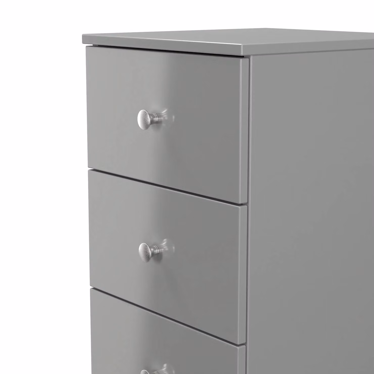 2 U Newlyn 5 Drawer Tall Bedside Chest in Dark Grey, Ready Assembled – 3