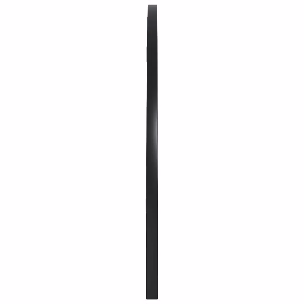 Berkfield Home Minimalist Arch Wall Mirror in Black Metal and Glass, W: 80 cm, H: 40 cm – 2