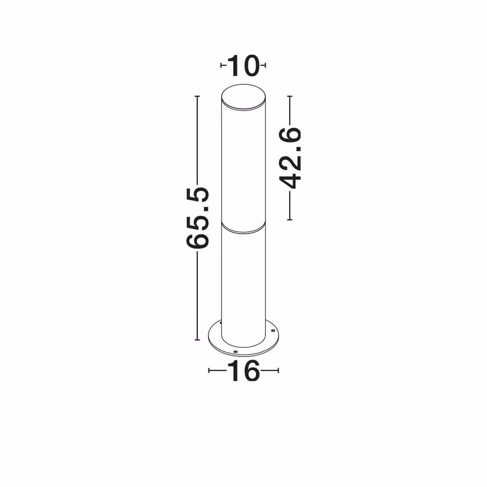 Netlighting Iman Outdoor LED Bollard, Black, 18W, 2054lm, IP65, 3000K Warm White – 4
