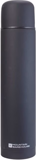 Mountain Warehouse 1L Flask in Black and Silver