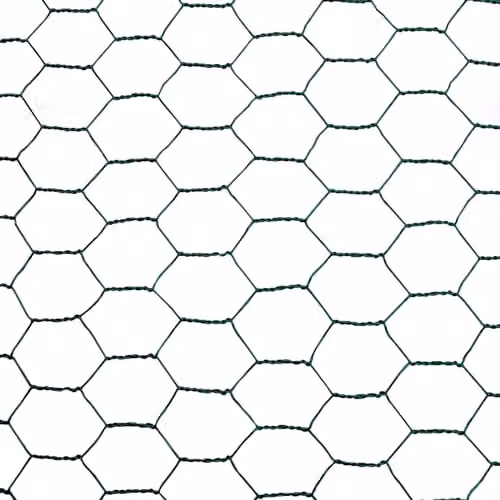 Actiaspet Green PVC Coated Galvanised Steel Wire Mesh Fencing for Gardens and Aviaries, W: 120 cm, H: 25 cm – 4