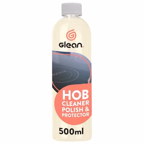 GLEAN Hob Cleaner and Polish, 500ml, for Ceramic, Glass, Induction, Gas and Electric Hobs, White