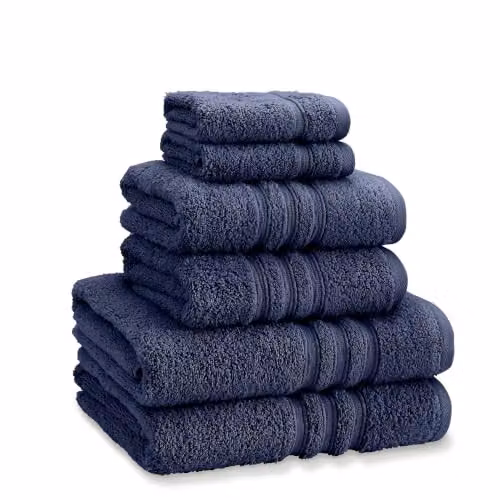 Catherine Lansfield 6 Piece Zero Twist Cotton Towel Bale Set in Blue