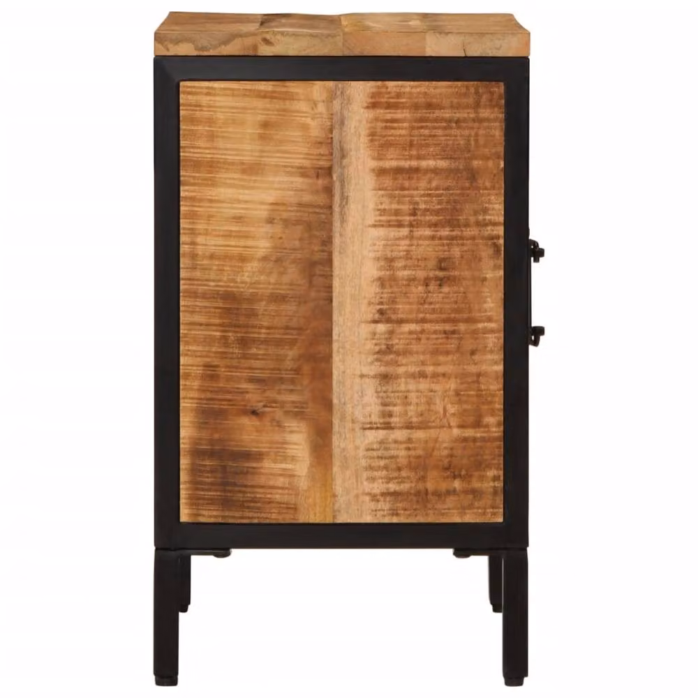 Berkfield Home Bed Cabinet in Brown Solid Rough Mango Wood, W/D/H: 40 x 30 x 52.5 cm – 4