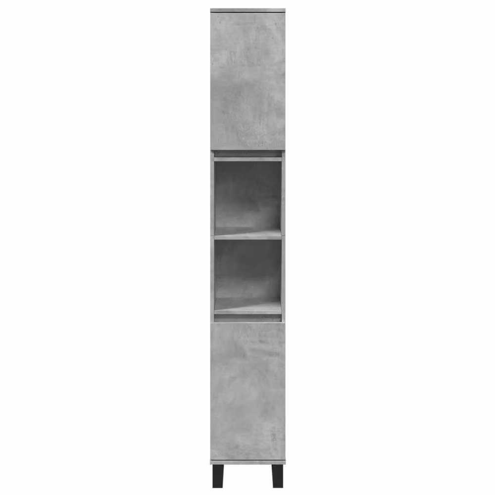 Berkfield Home Industrial Grey Bathroom Cabinet with Hinged Doors and Open Shelf, W/D/H: 30 x 30 x 190 cm – 2