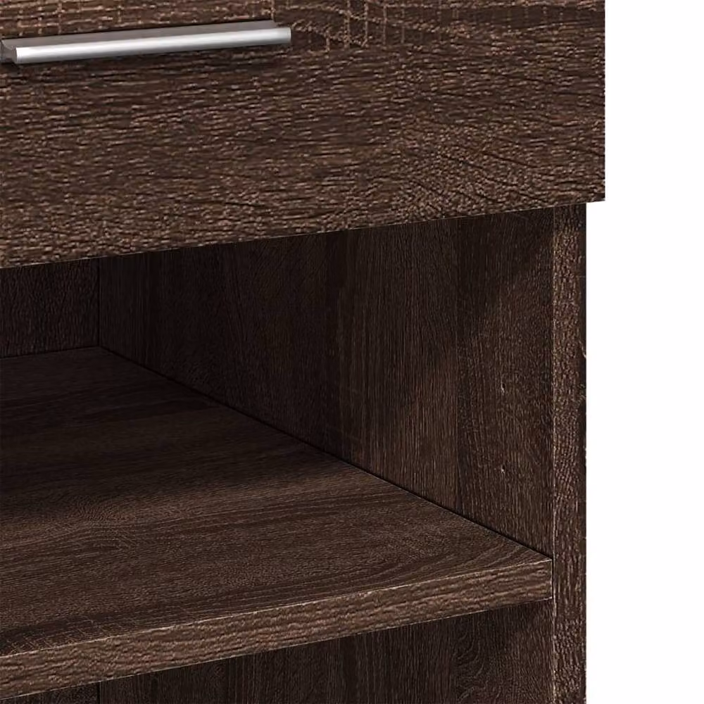Berkfield Home Modern Highboard in Brown Oak, W: 80 cm, D: 42.5 cm, H: 124 cm – 5