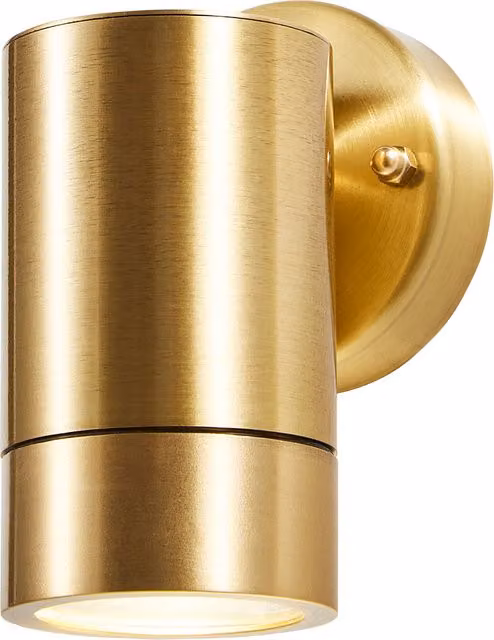 Litecraft Talon Up or Down Outdoor Wall Light in Brass