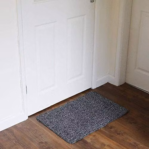 MantraRaj Super Absorbent Heavy Duty Non-Slip Washable Front Doormat, Grey, W: 55.1 cm, D: 15.4 cm – 5