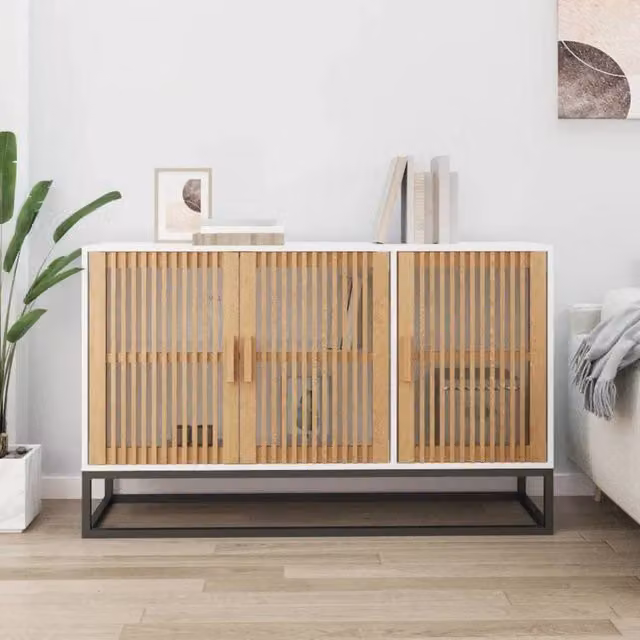 Berkfield Home White Classic Sideboard, W/D/H: 105 x 30 x 65 cm – 1