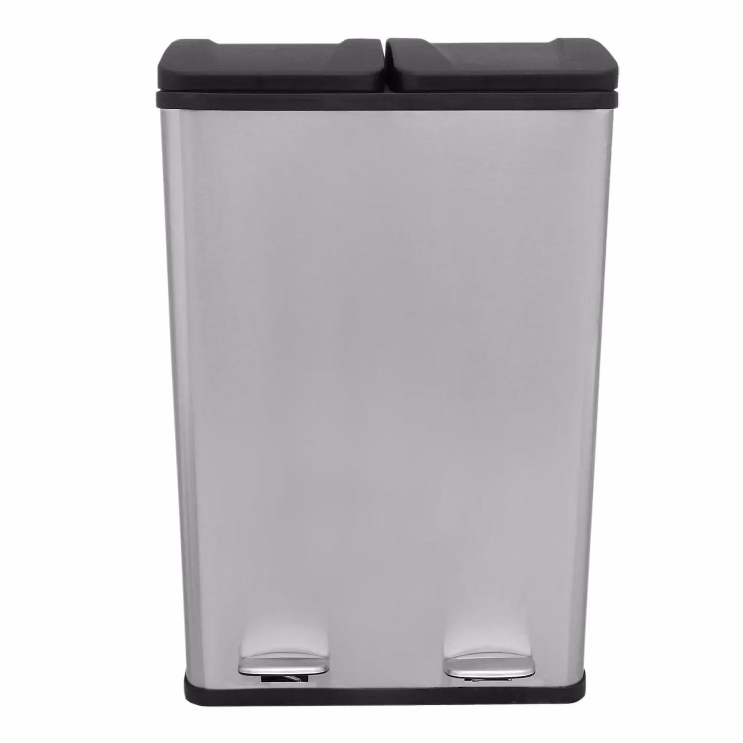 Monstershop 60L Dual Pedal Bin in Stainless Steel, Silver – 2