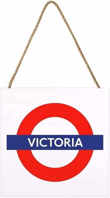 Transport for London White Square Wooden Hanging Plaque