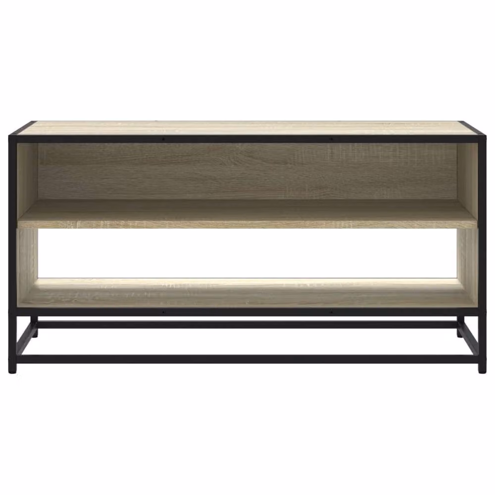 Berkfield Home Sonoma Oak TV Cabinet in Light Tan, W/D/H: 91 x 40 x 46 cm – 4