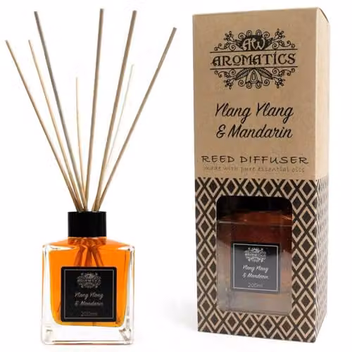 KDMD Ylang Ylang & Mandarin Essential Oil Reed Diffuser, 200ml, Black – 1
