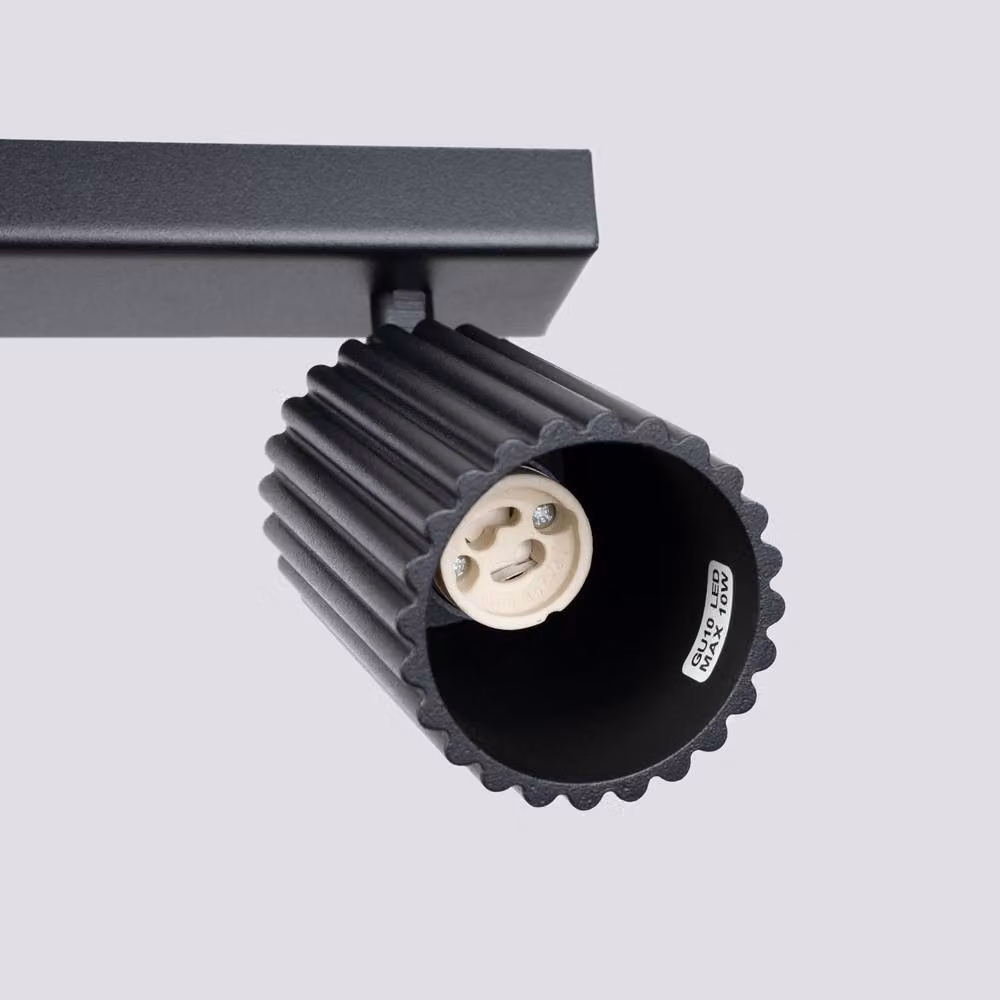 Sollux Lighting minimalist linear ceiling lamp in black, W/D/H: 117 x 16.5 x 6.5 cm – 3