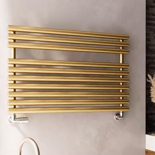 Terma Brass Gold Steel Towel Rail, H 59 cm x W 90 cm – 1