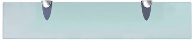 Berkfield Home Modern Floating Glass Wall Shelf, Clear, W: 50 cm, D: 10 cm, H: 0.8 cm