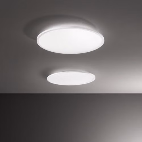 Netlighting Fly Slim 60cm LED Flush Ceiling Light, White, 2700K, IP40 – 2