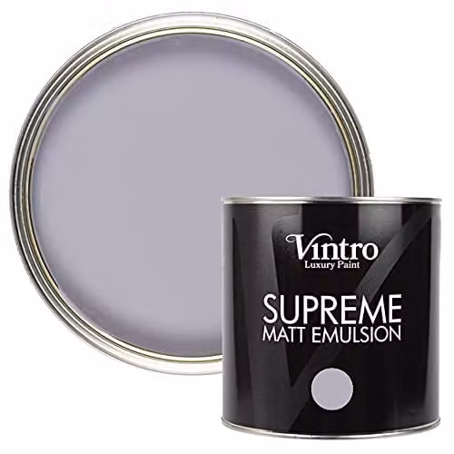 Vintro Paint Luxury Supreme Matt Emulsion Multi Surface Paint, Amethyst Purple, 2.5 l – 1