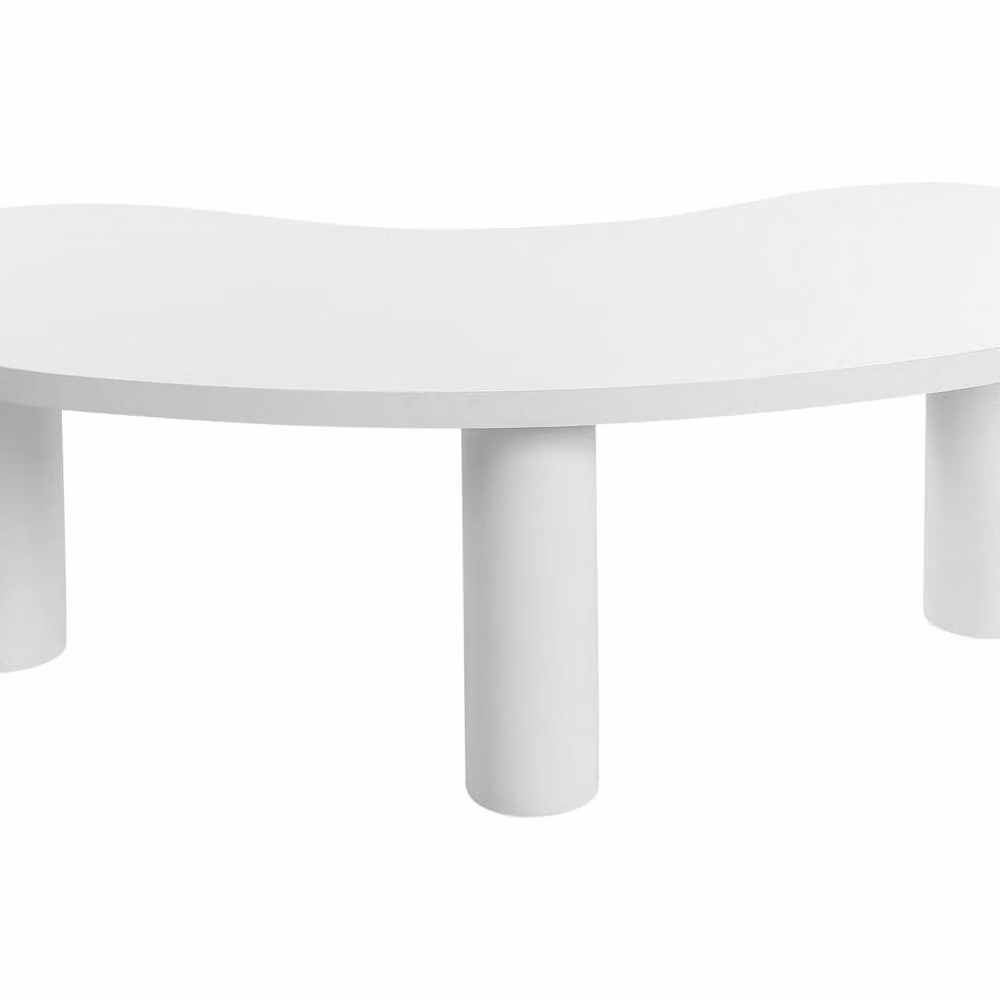 Wyld Haus White Retro Triangle Coffee Table W: 112 cm, D: 46 cm, H: 38 cm – 2