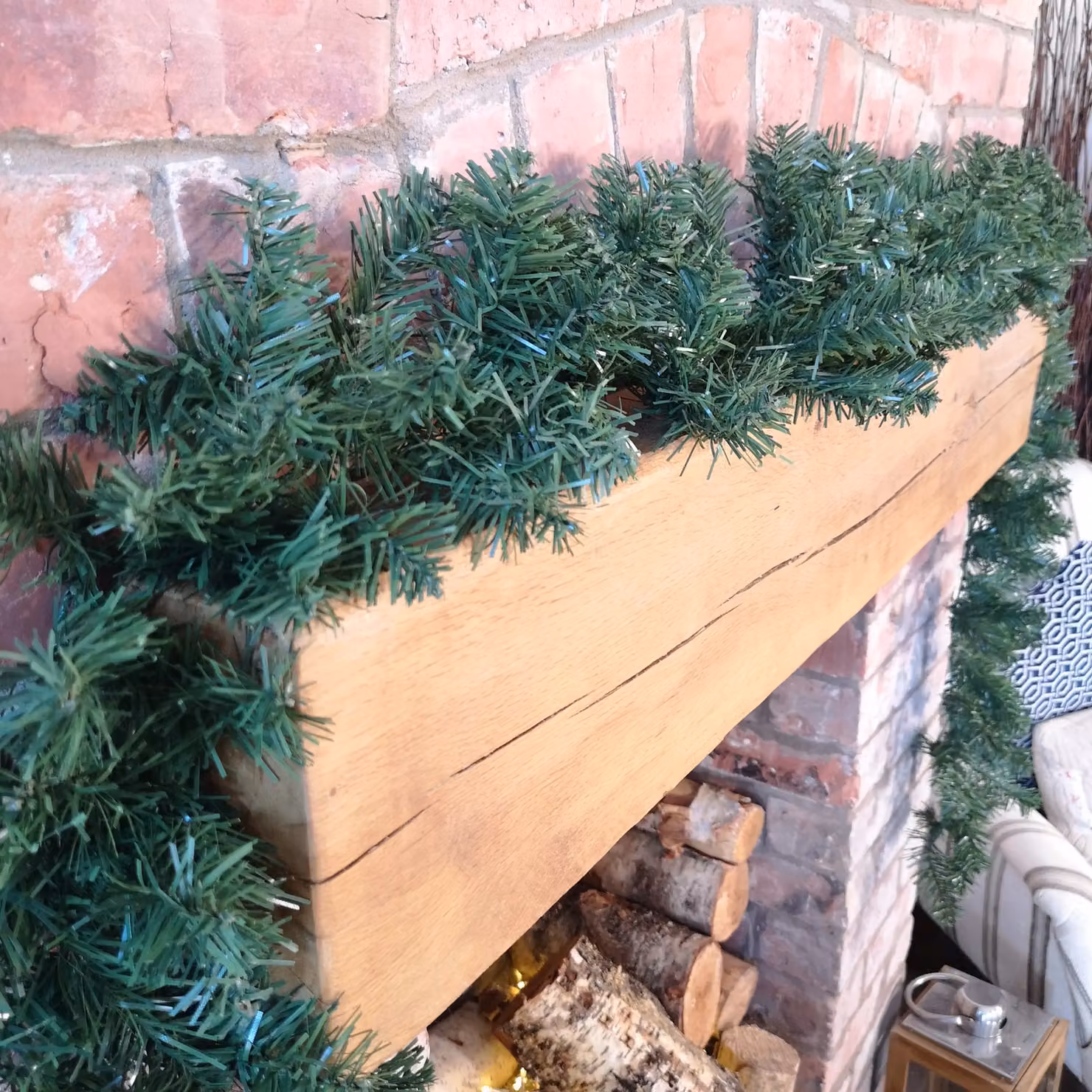 Samuel Alexander 4 Pack Imperial Pine Christmas Garland Decoration in Plain Green, W/D/H: 270 x 25 x 25 cm – 3