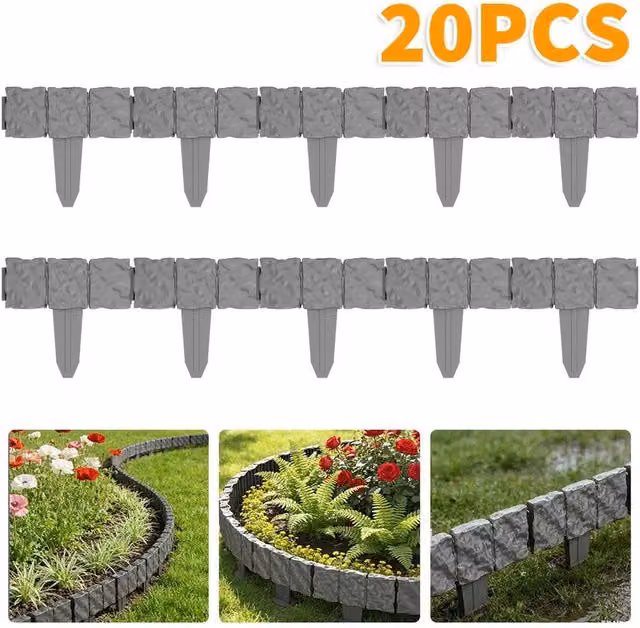 Kelvenix Grey Plastic Edging Plant Border – 1