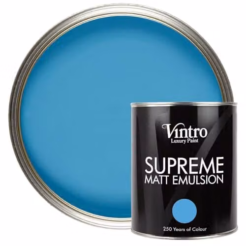 Vintro Luxury Matt Emulsion Multi Surface Paint in Blue Trinity, 1 l
