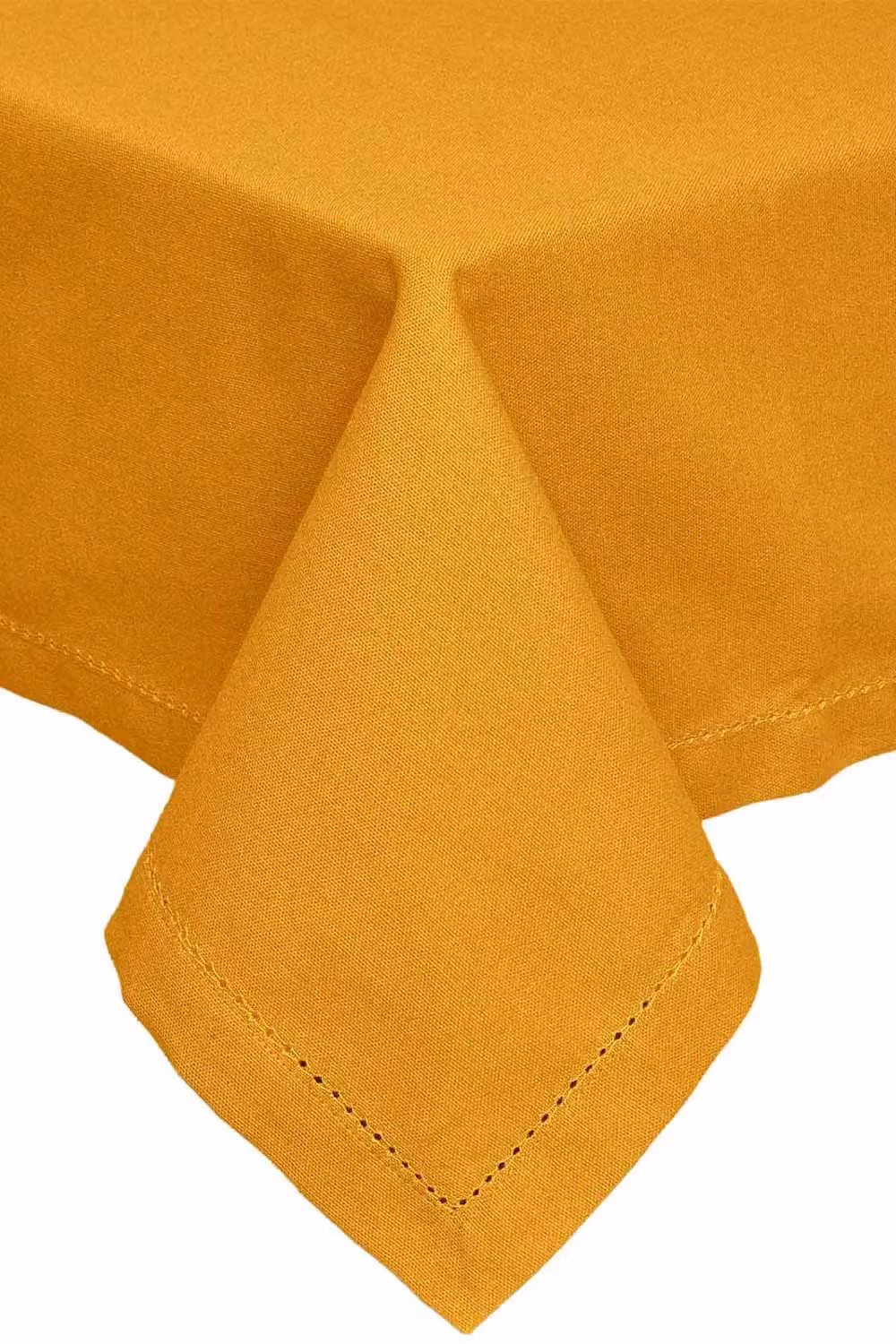 Homescapes Plain Cotton Tablecloth in Yellow, 137 x 137 cm – 2