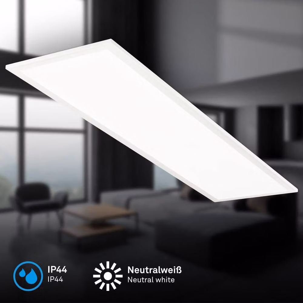 Briloner LED Ceiling Panel White, 22W, 2300lm, 4000K, IP44, W/D/H: 100 x 25 x 6 cm – 2