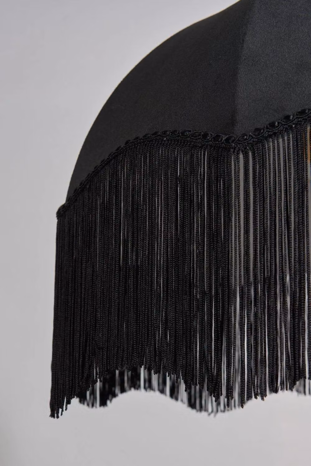 BHS Lighting Fran Jacquard Easy Fit Dome Light Shade in Black Fabric – 2