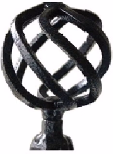Poppyforge Large Steel Obelisk Cage Top Support in Black