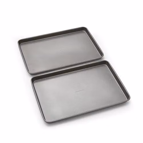 Morphy Richards Non-Stick Carbon Steel Rectangular Baking Sheet Set, Grey, W: 38.1 cm, D: 25.4 cm, H: 2.0 cm
