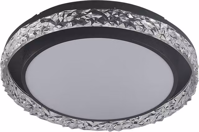 Living Star Black Diamond Cut Surface Flush Mount LED Ceiling Light