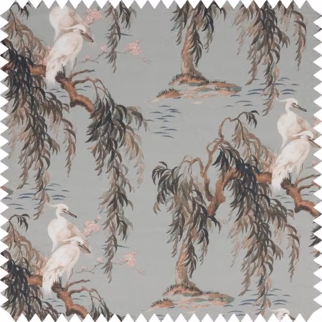 House of Hackney ZEUS Sheer Organic Cotton Curtains in Eau De Nil Green