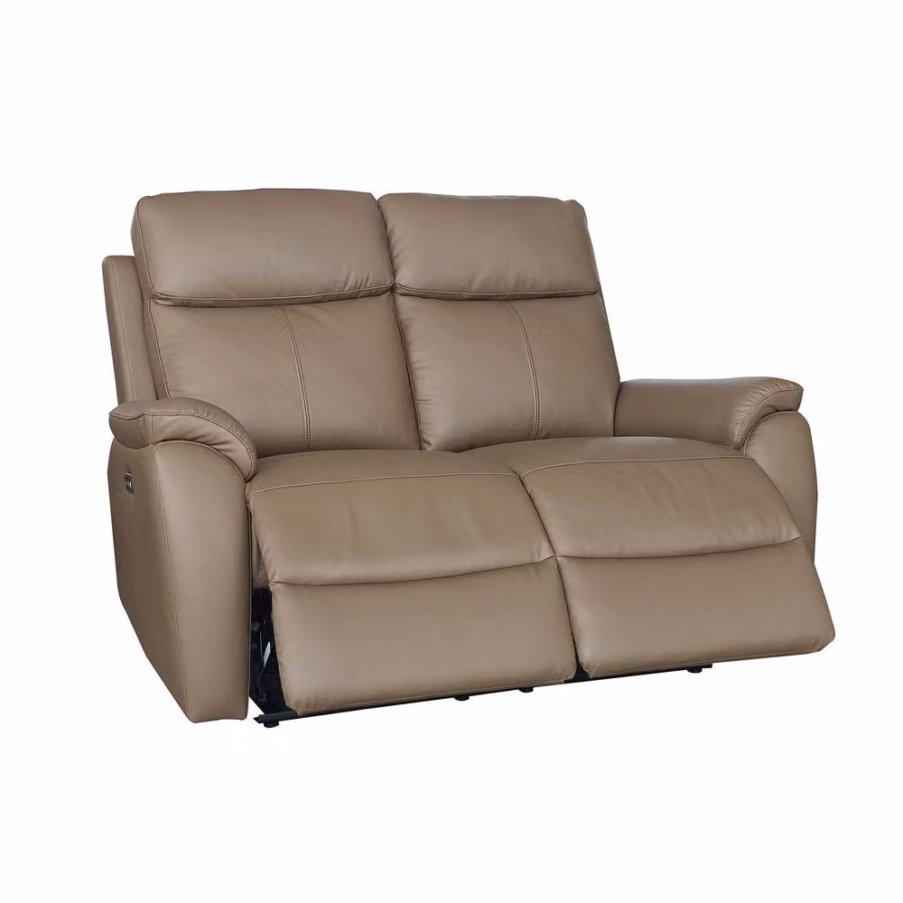 Aspire Kingsmere 3 + 2 Power Recliner Sofa Set in Real Leather, Beige – 2