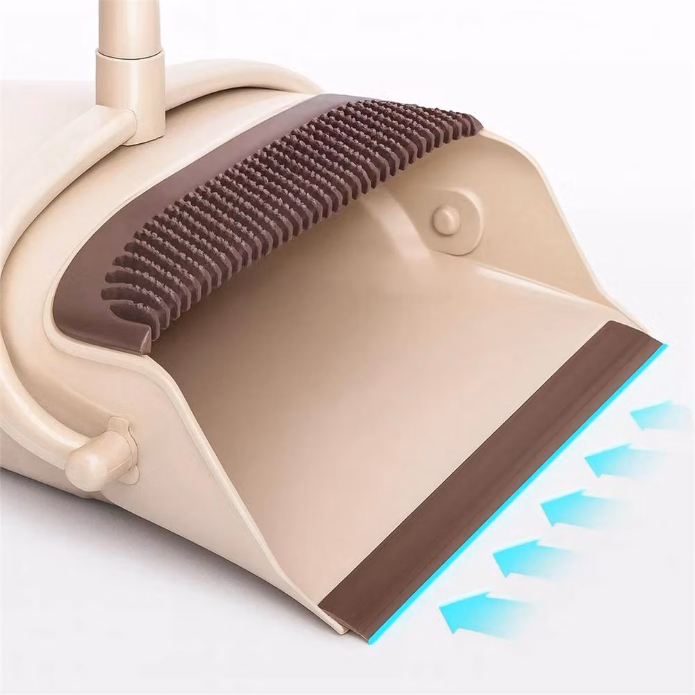 Nordara Long Handled Dustpan and Brush Set in Beige – 3