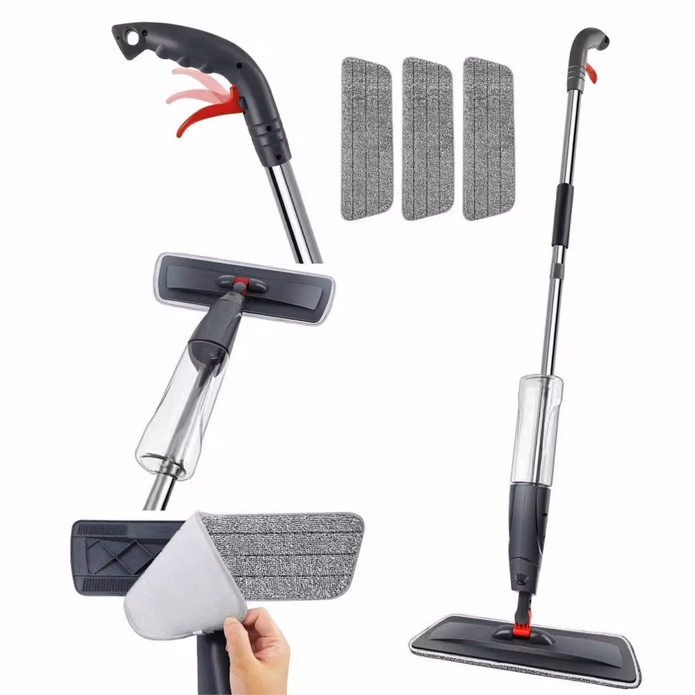 Nordara Grey Microfibre Spray Mop with Refillable Foldable Head – 3