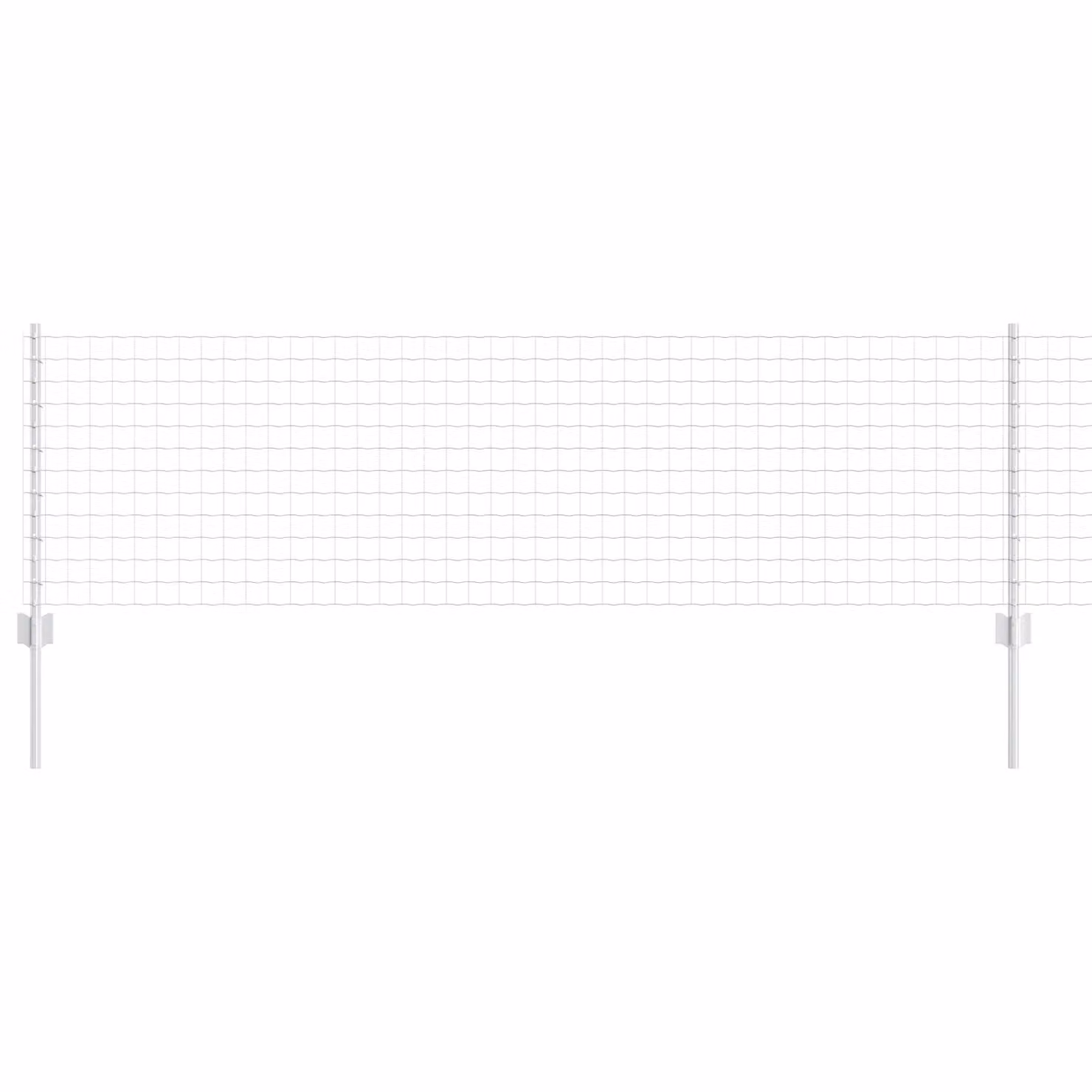Berkfield Home Euro Fence with 5 U Posts in Silver Galvanised Steel, 0.6 x 10 m – 1