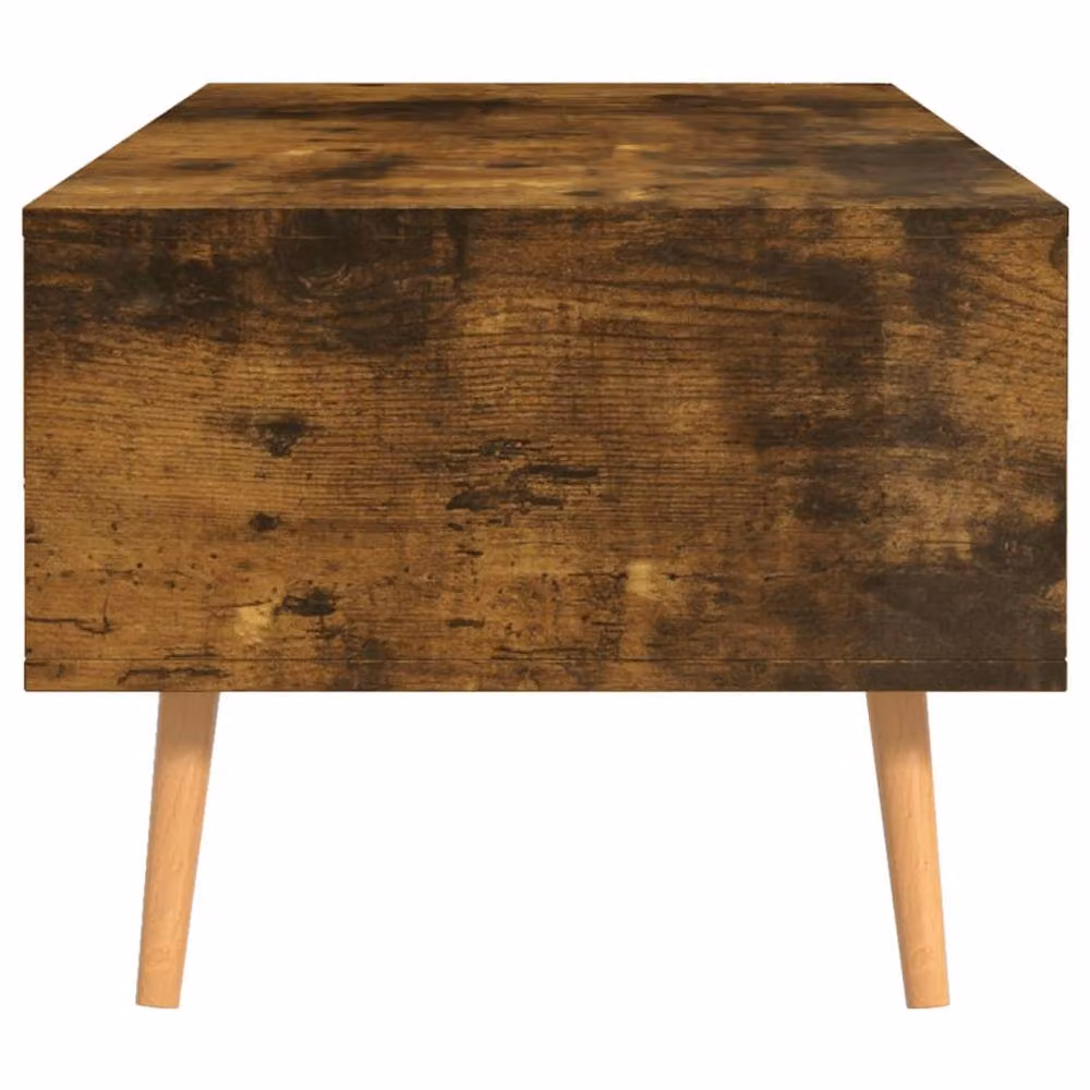 Berkfield Home Smoked Oak Coffee Table, Brown, W: 100 cm, D: 49.5 cm, H: 43 cm – 4