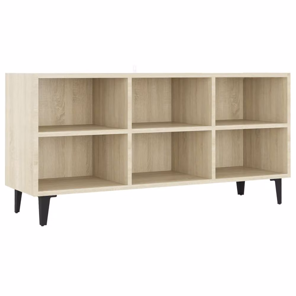 Berkfield Home Sonoma Oak TV Cabinet in Beige with Metal Legs, W/D/H: 103.5 x 30 x 50 cm – 3