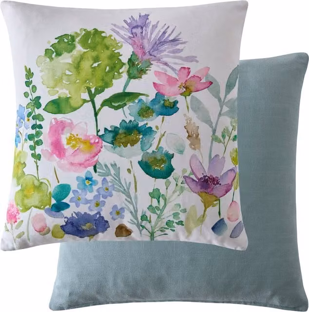 Bluebellgray Tetbury Floral Square Filled Cushion with Spring, Multicolour, W/D/H: 45 x 45 x 45 cm