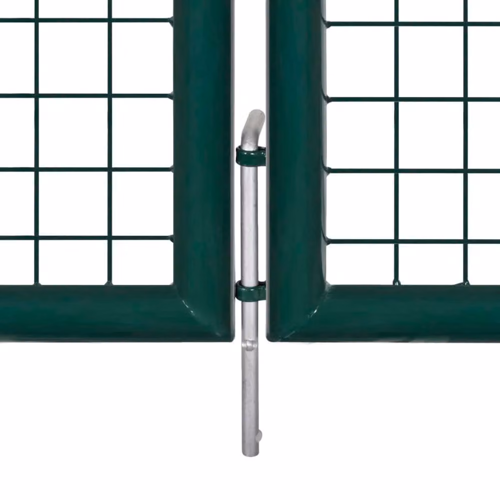 Berkfield Home Green Galvanised Steel Garden Mesh Swing Gate – 4