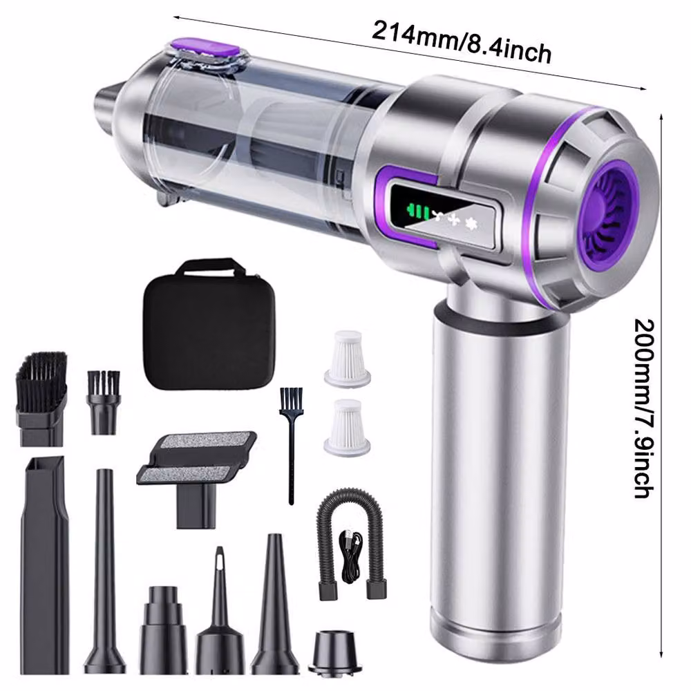Ventryn Cordless Handheld Car Vacuum Cleaner, Silver, Rechargeable – 2