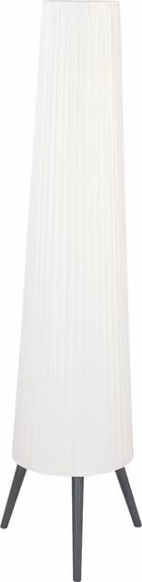 HOMCOM Dimmable Nordic Tripod Floor Lamp with Fabric Shade and Foot Switch, White, Height: 153 cm
