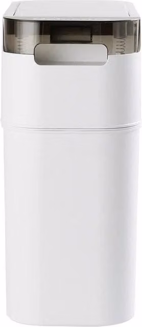 VOGREX Multi Compartment Plastic Pedal Kitchen Recycling Waste Bin in White and Grey