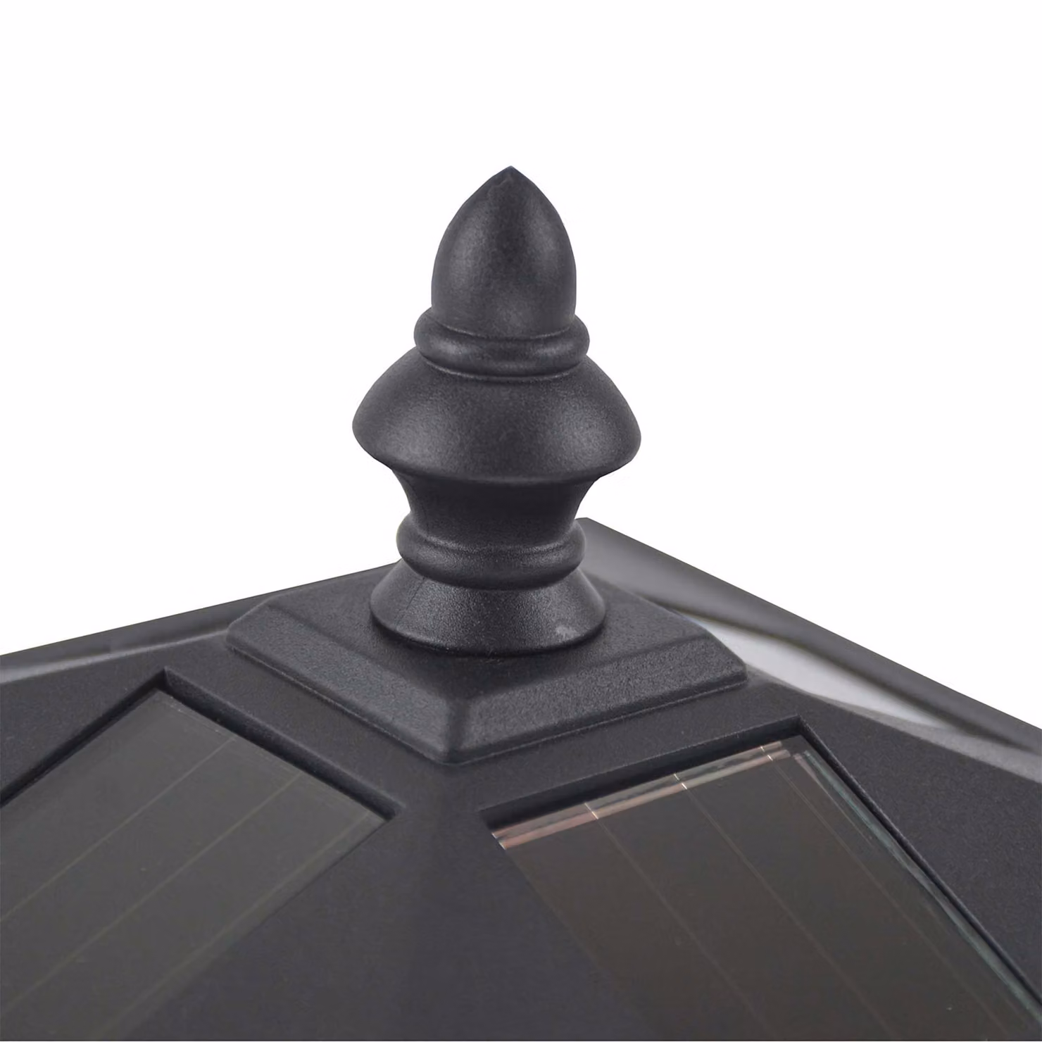Outsunny Set of 2 Solar LED Garden Post Lamps, Black, Dimmable Bollard Lanterns with Dusk Sensor, IP44, Height: 120 cm – 6